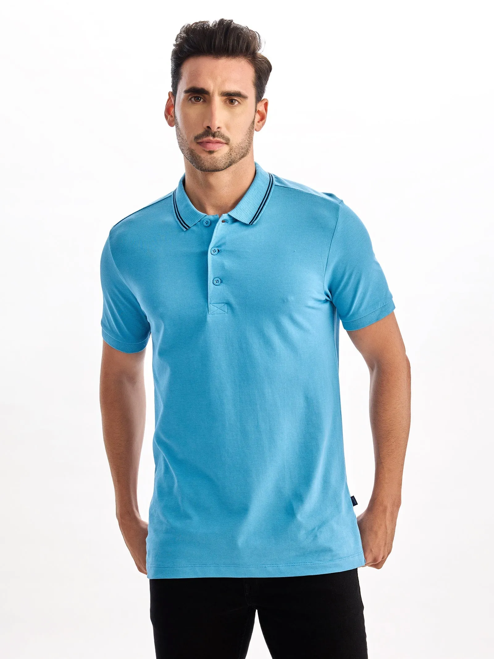 100% Cotton Waffle Polo