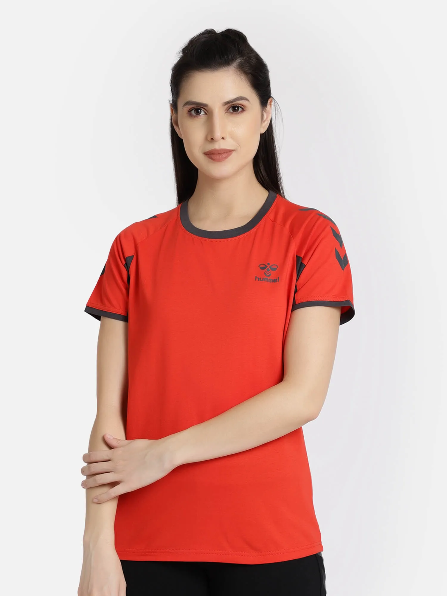 Action Women Cotton Red T-Shirt