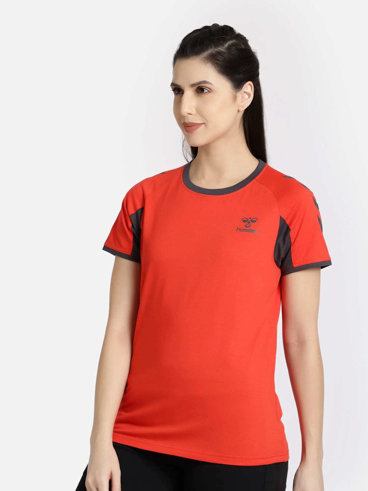 Action Women Cotton Red T-Shirt