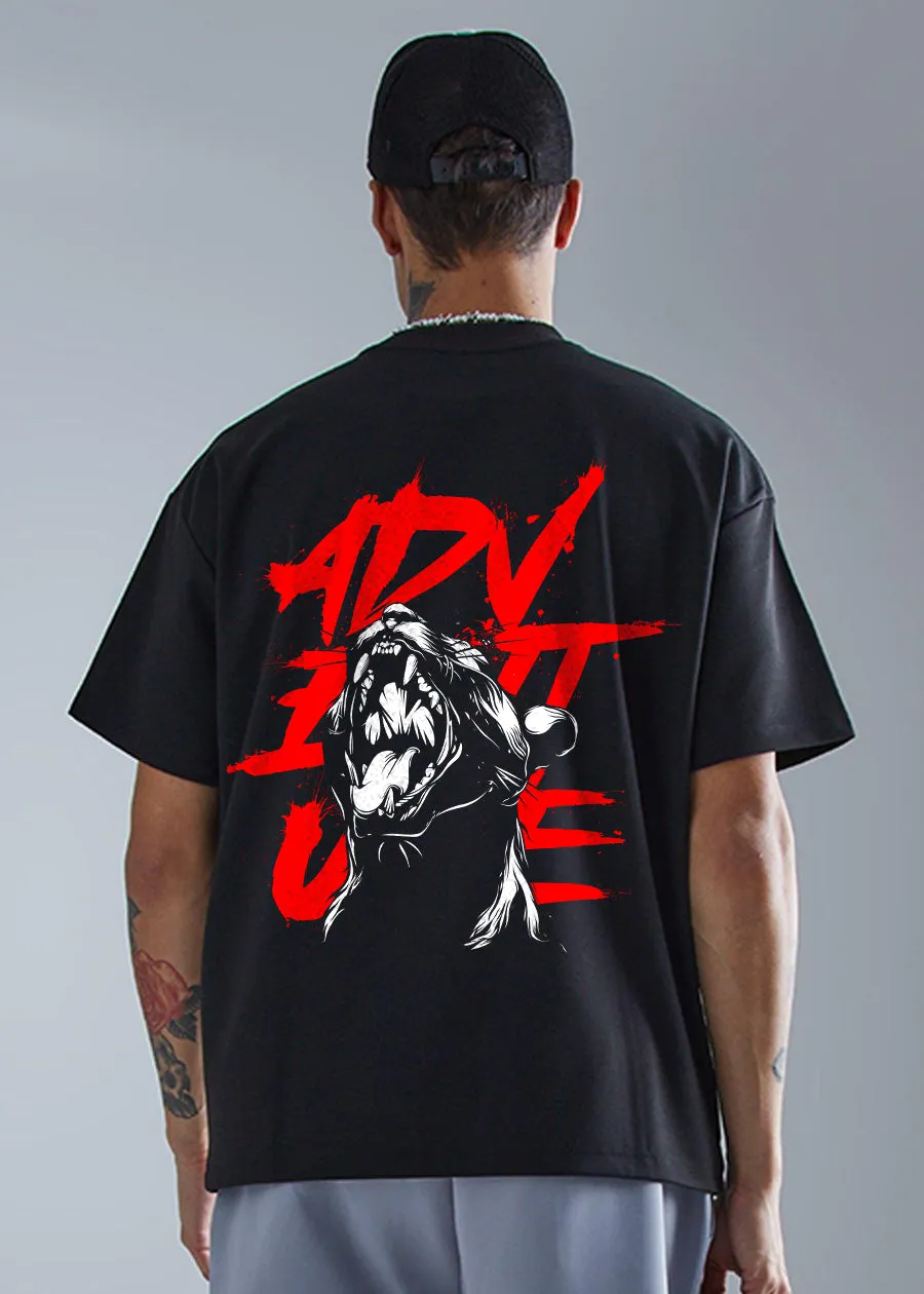 Adventure Men Oversized T-Shirt - Black