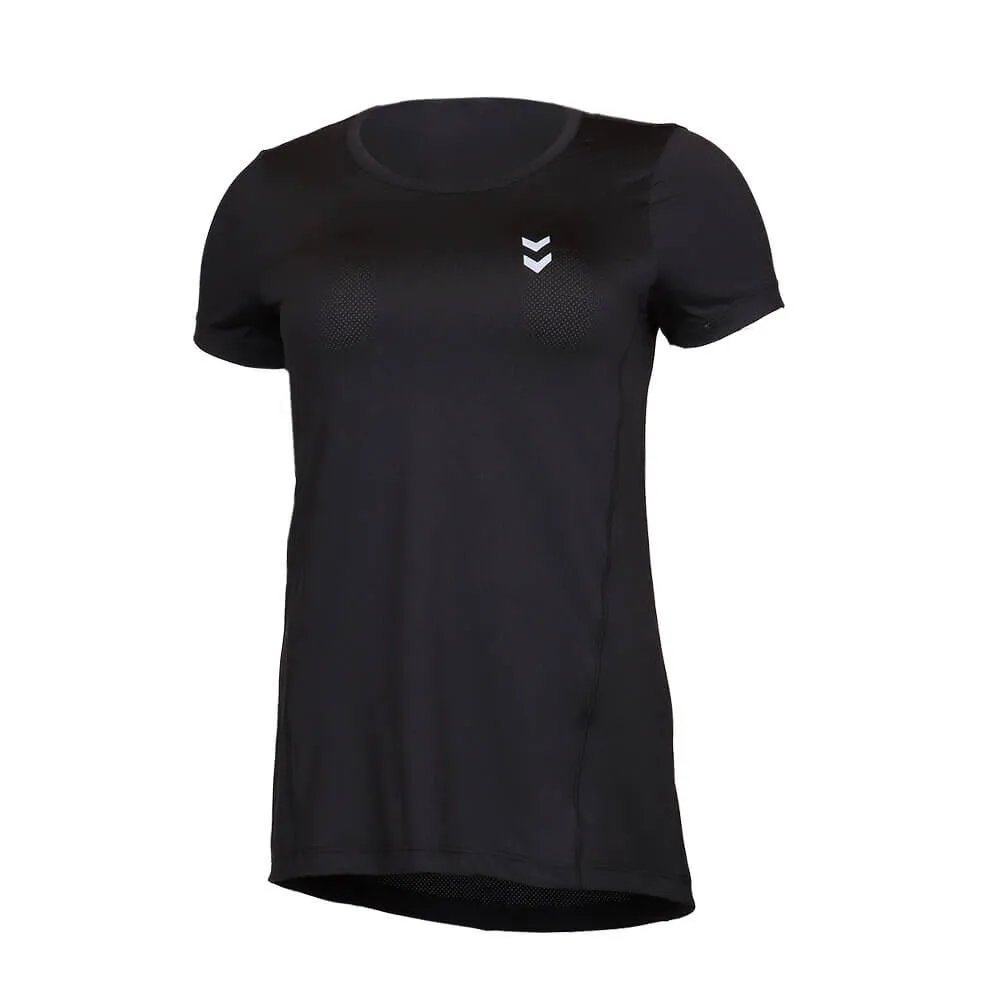 Alzira Performance Women Polyester Black T-Shirt