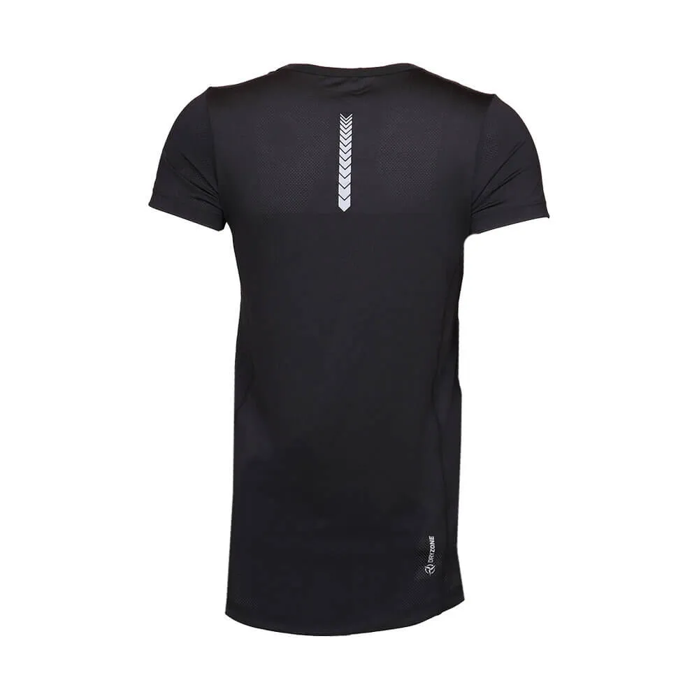 Alzira Performance Women Polyester Black T-Shirt