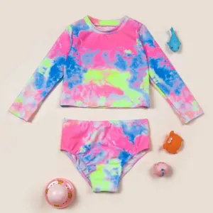 Baby Girl Long 2pc Tie-Dye Swimwear