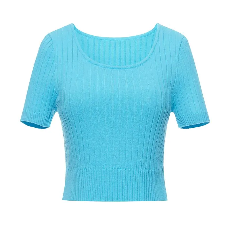 Basic Fitted Crop Women Knit Top