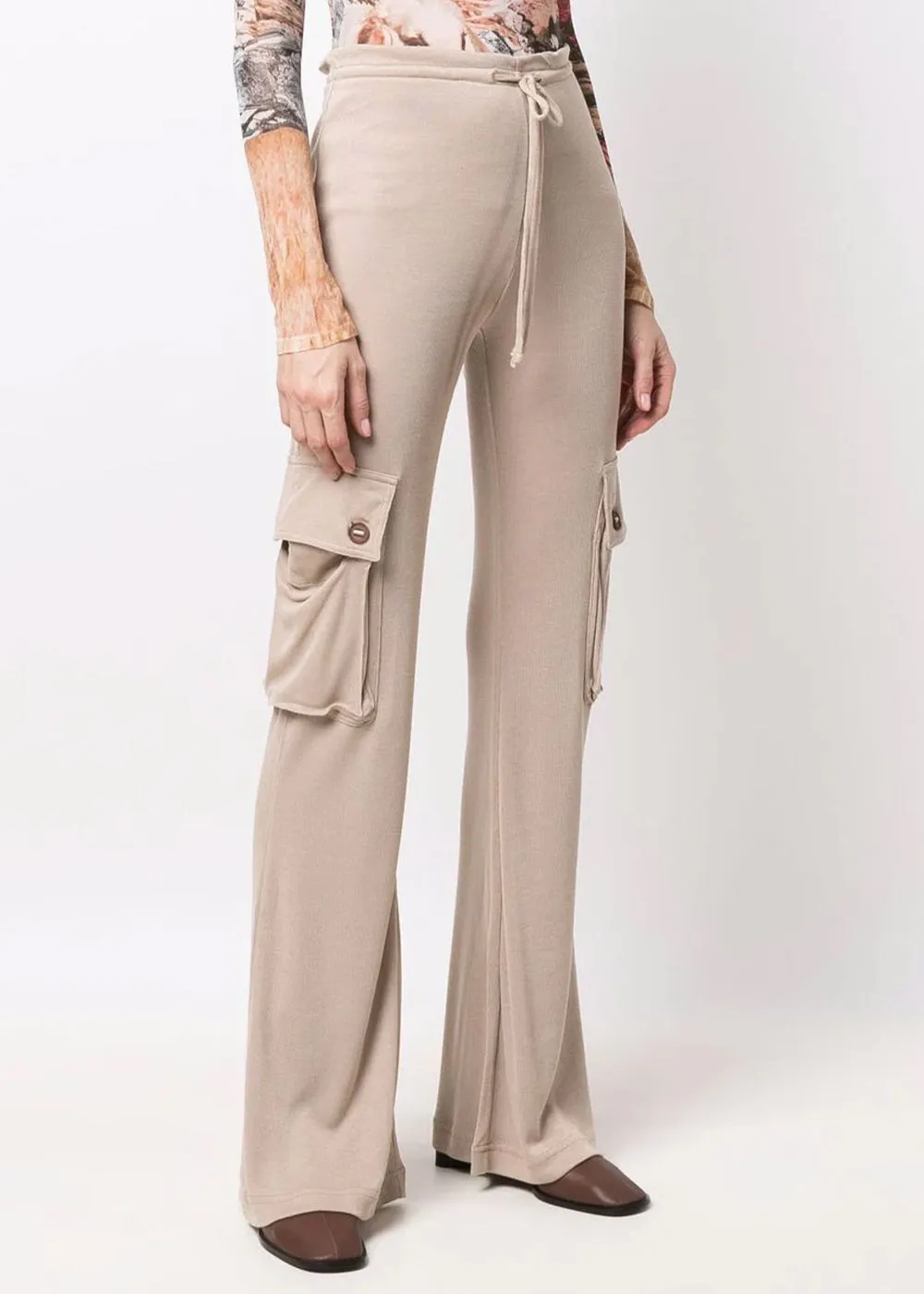 Beige Casual Pants