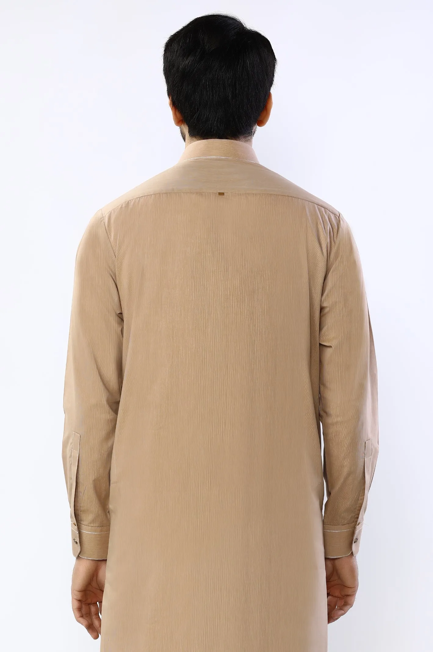 Beige Cotton Shalwar Kameez