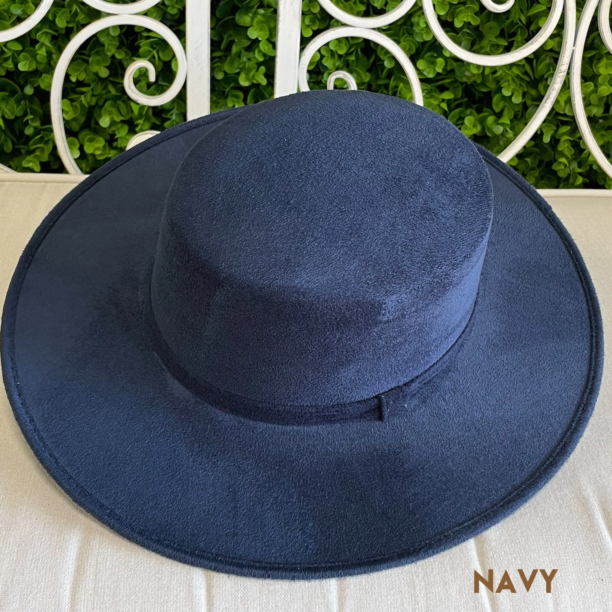 Boater Suede Hat for Women