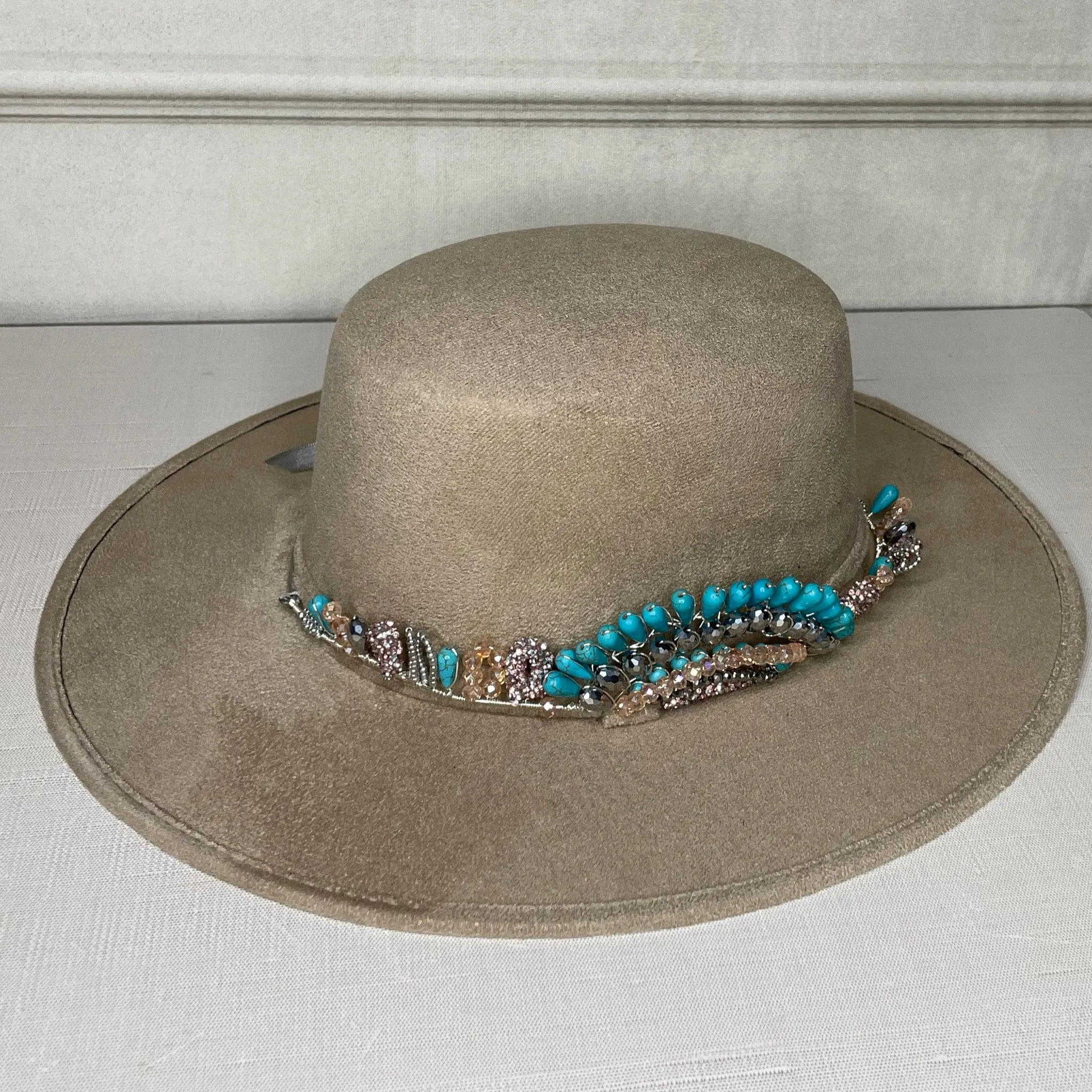 Boater Suede Hat for Women