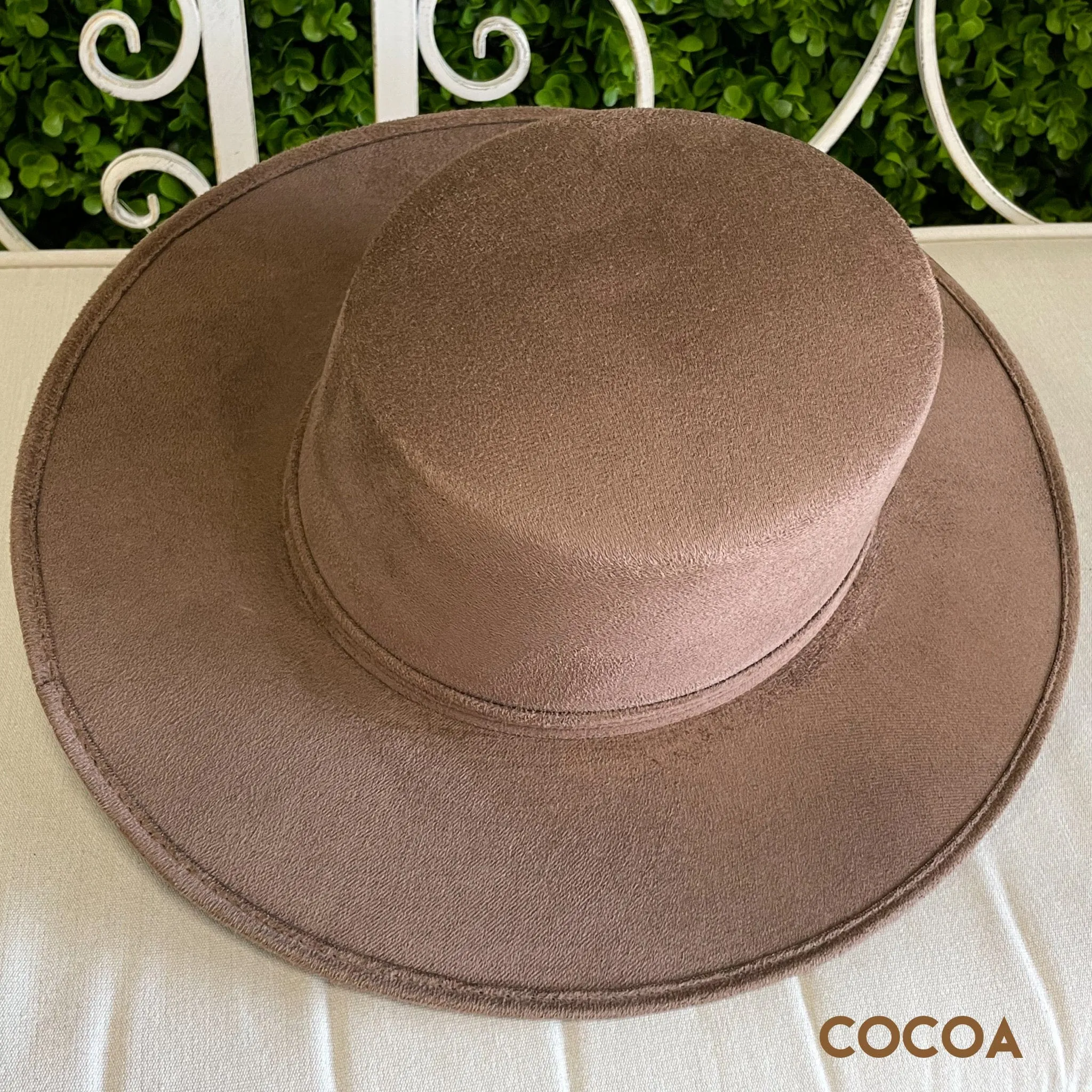 Boater Suede Hat for Women