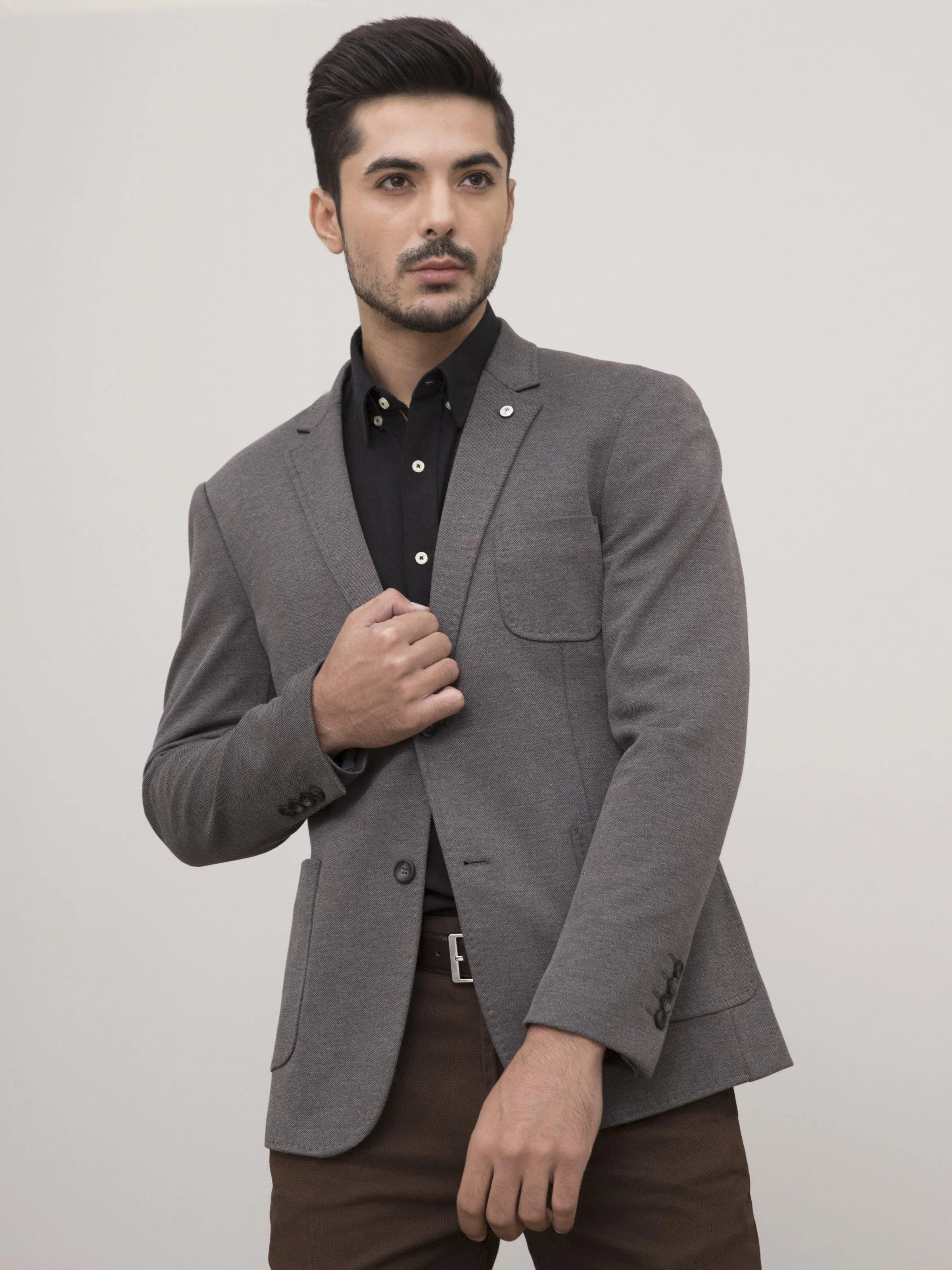 CASUAL COAT SLIM FIT GREY