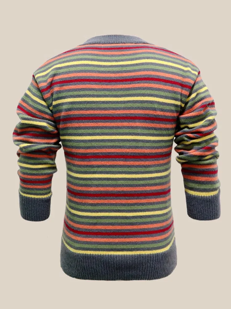 Casual Colorful Striped Sweater