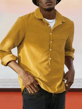 Casual Corduroy Button Shirt