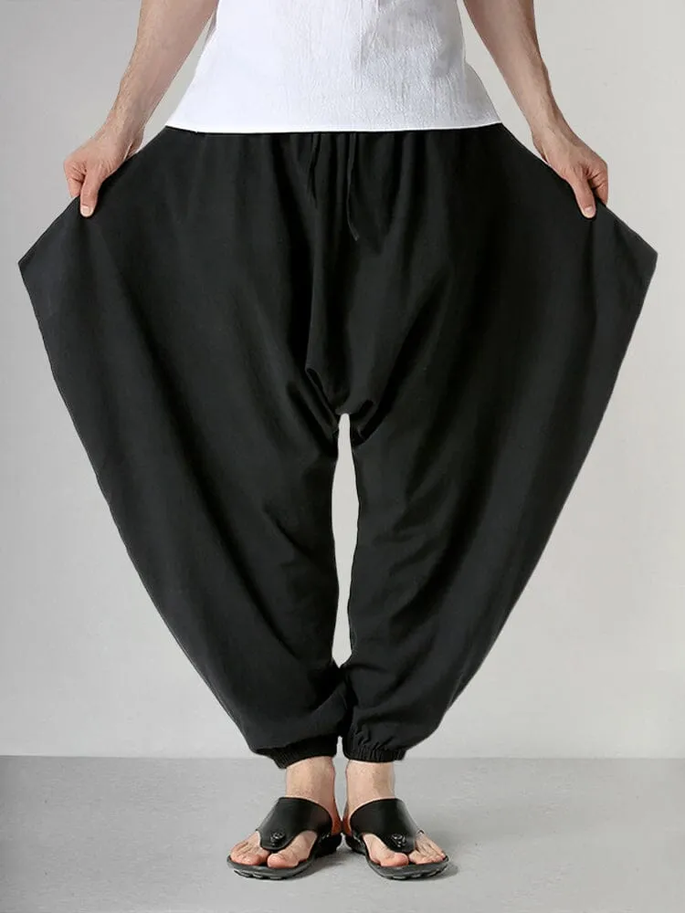 Casual Cotton Linen Carrot Pants