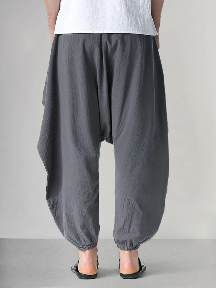 Casual Cotton Linen Carrot Pants