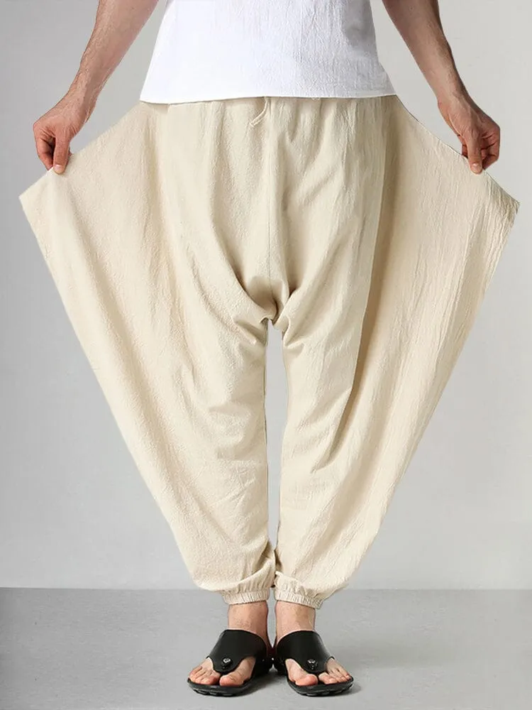 Casual Cotton Linen Carrot Pants