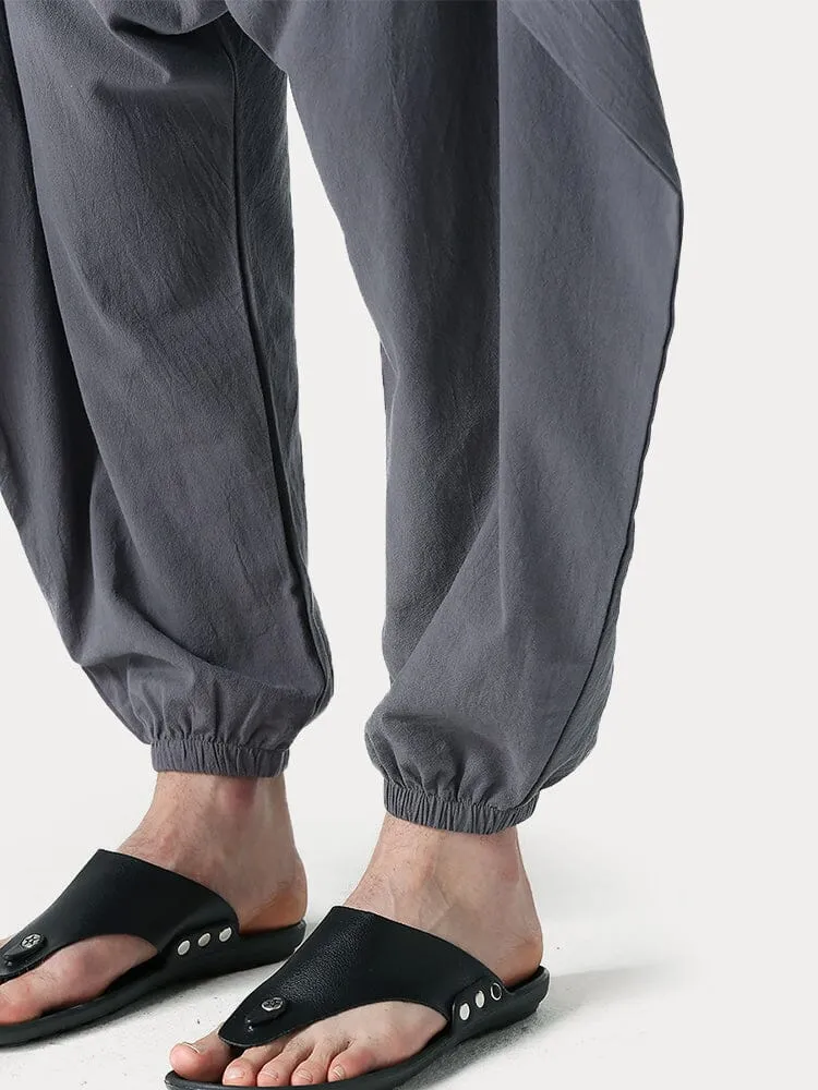 Casual Cotton Linen Carrot Pants