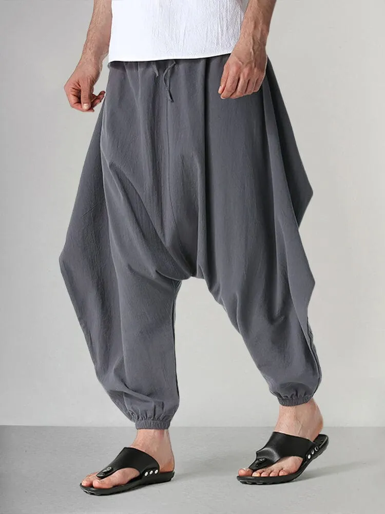 Casual Cotton Linen Carrot Pants