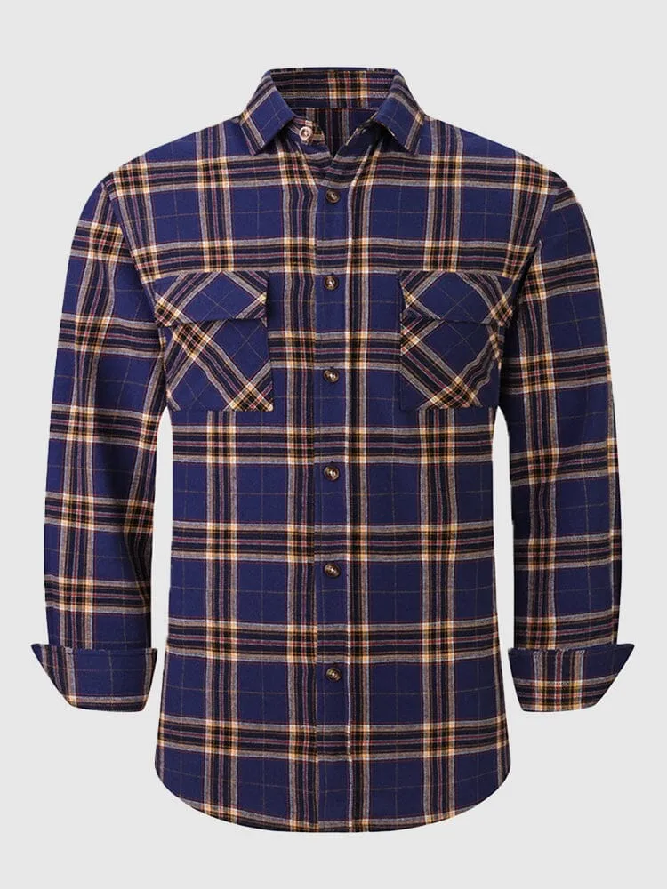 Casual Plaid Graphic Flannelette Shirt