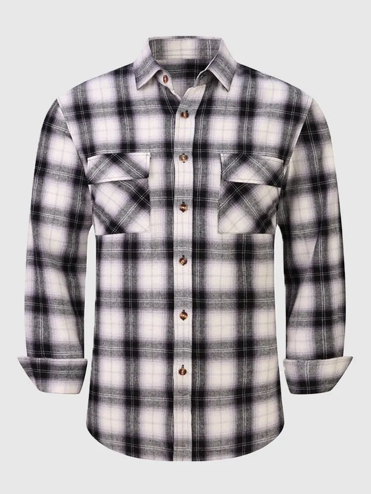 Casual Plaid Graphic Flannelette Shirt