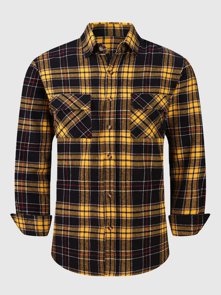 Casual Plaid Graphic Flannelette Shirt