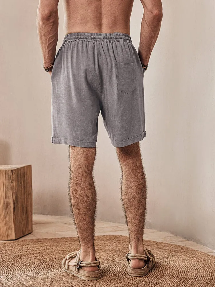 Casual Soft Linen Blend Shorts