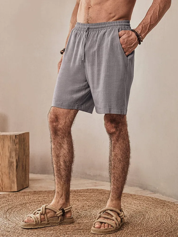 Casual Soft Linen Blend Shorts