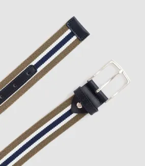 Ceinture ajustable casual kaki-marine "Rapide"