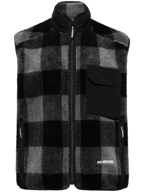 Check-Print Fleece Gilet