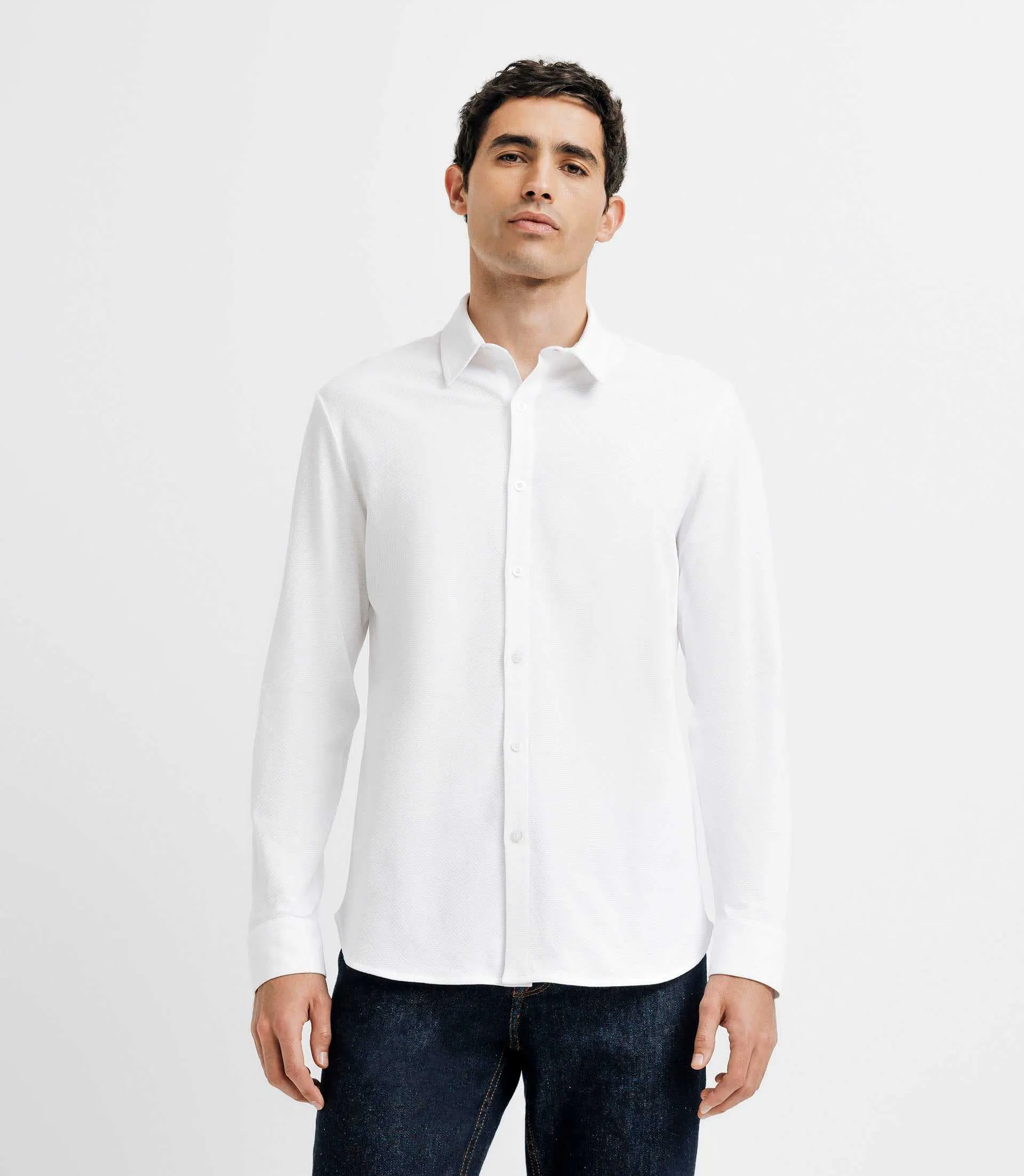 Chemise casual avec logo blanche