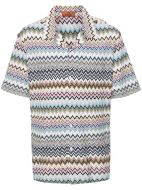 Stylish Chevron-Knit Cotton Shirt for Men/Women - Comfortable & Trendy Casual Wear