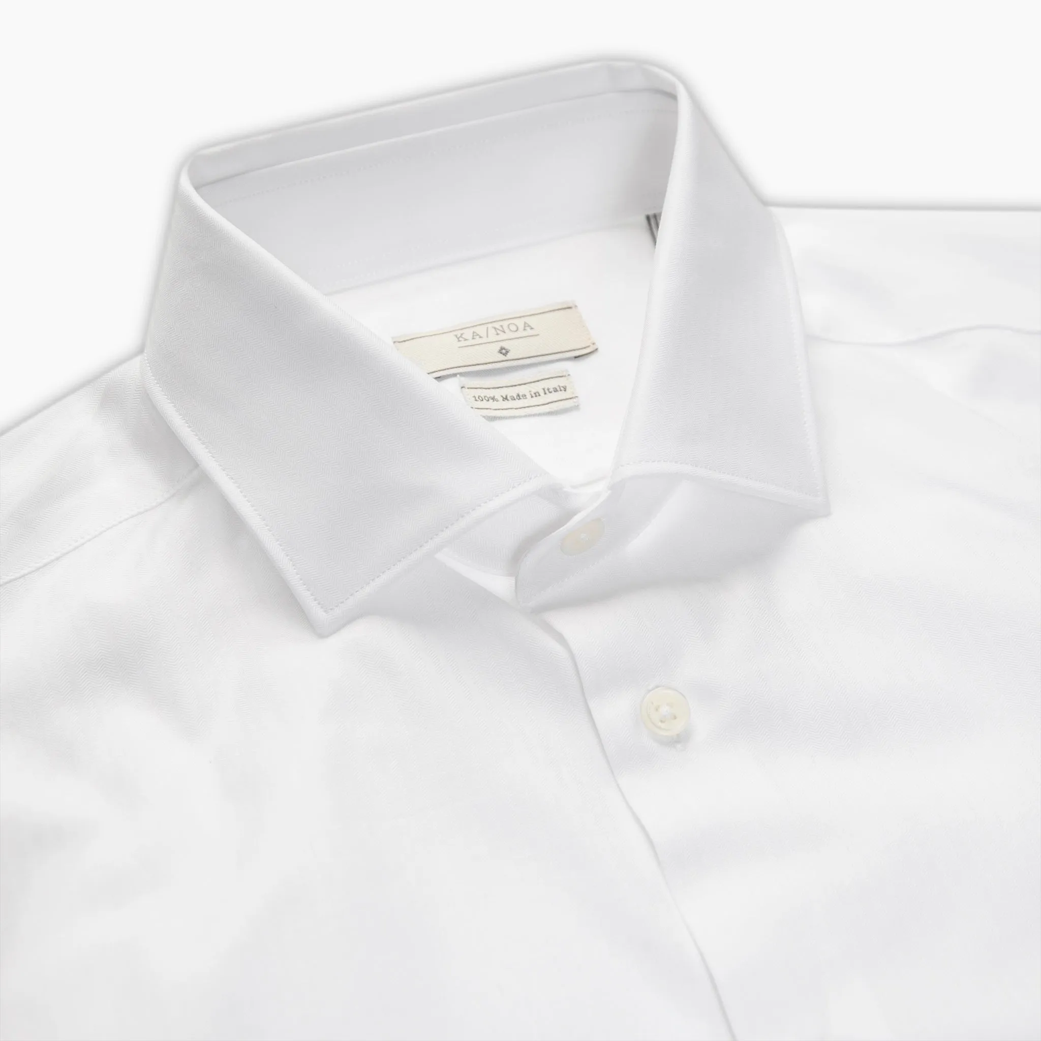 Clamenc shirt in Elegant Herringbone Cotton