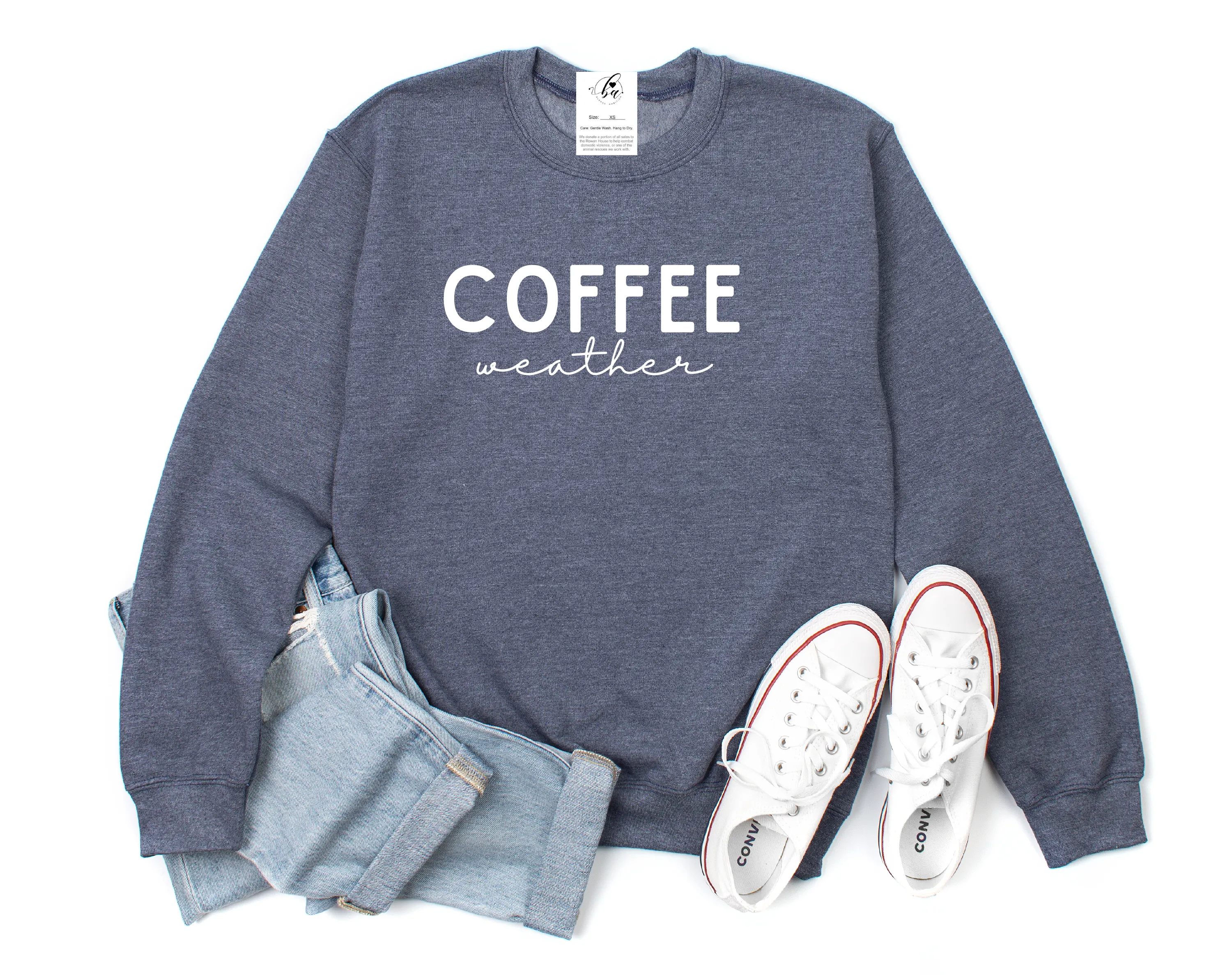 Coffee Weather Cozy Crew Neck Sweater