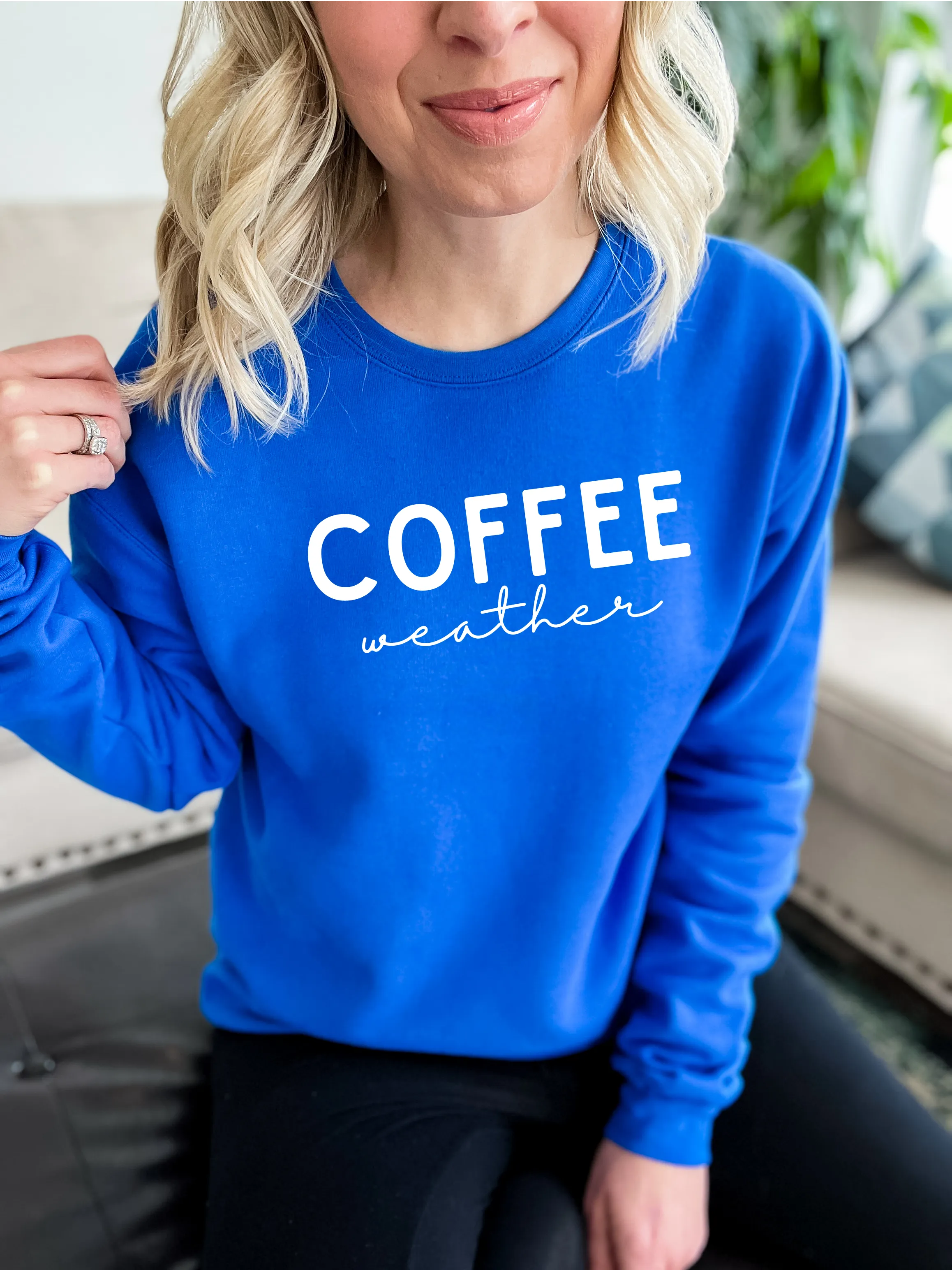 Coffee Weather Cozy Crew Neck Sweater