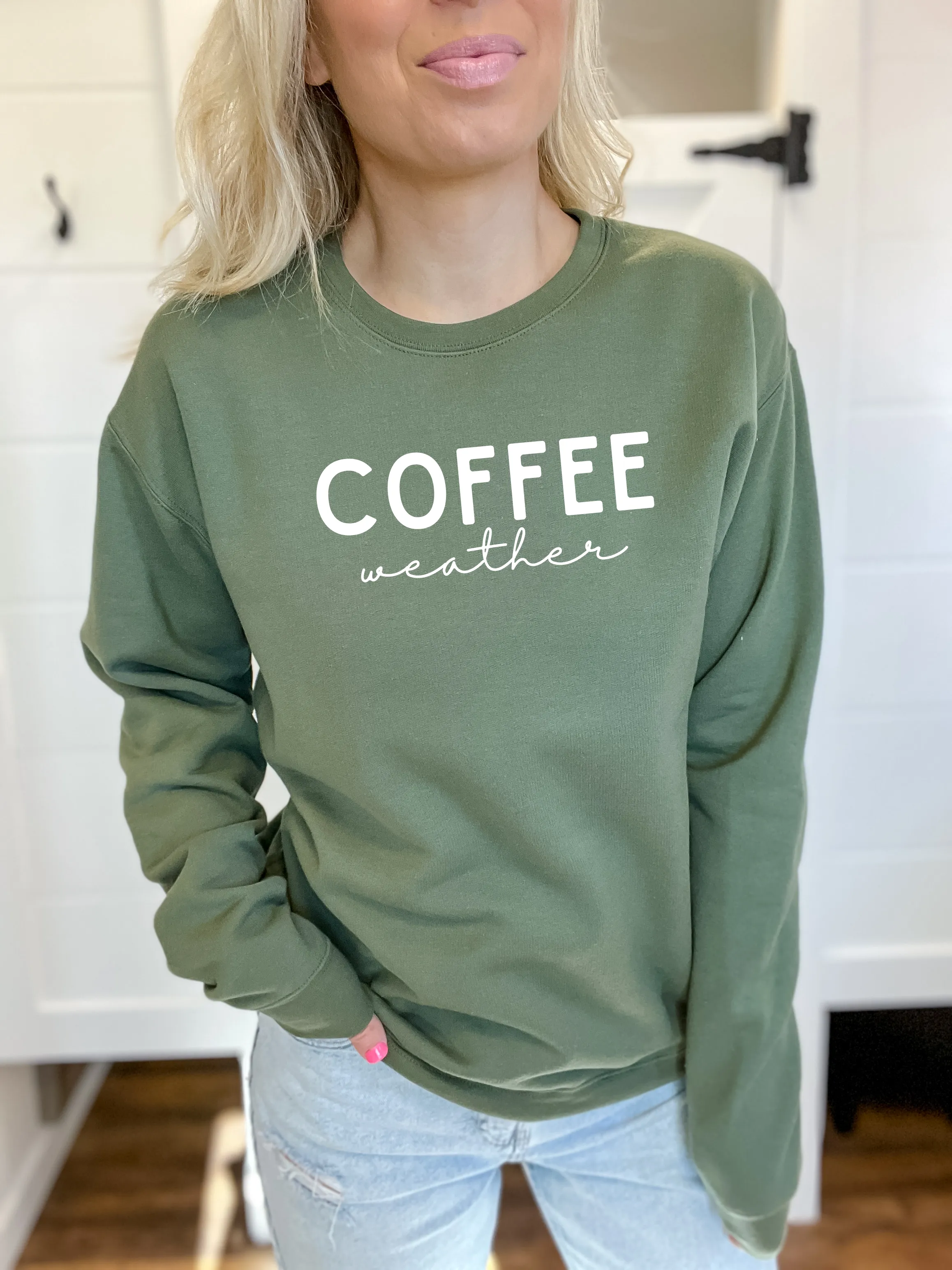 Coffee Weather Cozy Crew Neck Sweater