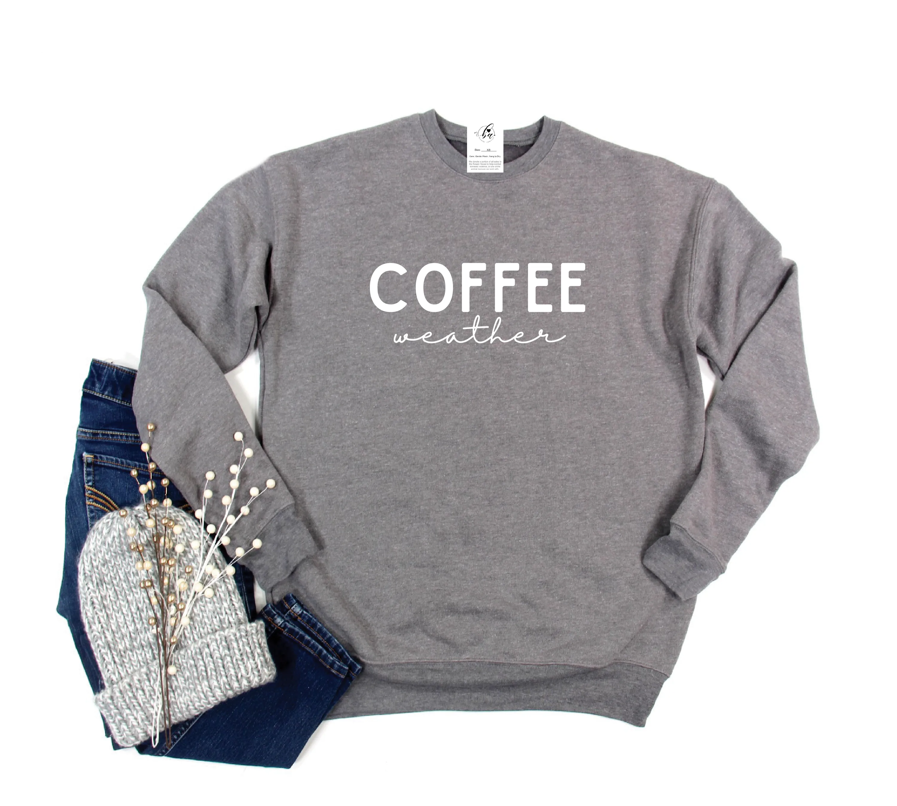 Coffee Weather Cozy Crew Neck Sweater