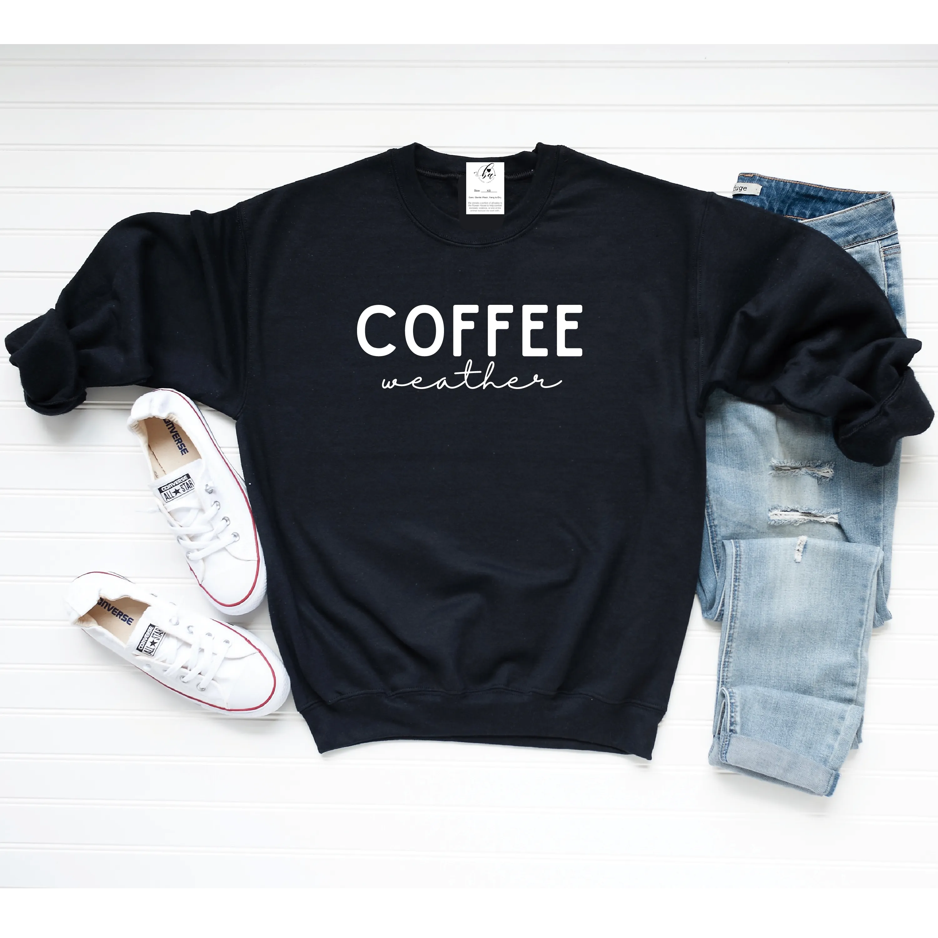 Coffee Weather Cozy Crew Neck Sweater