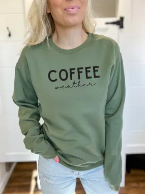 Coffee Weather Cozy Crew Neck Sweater