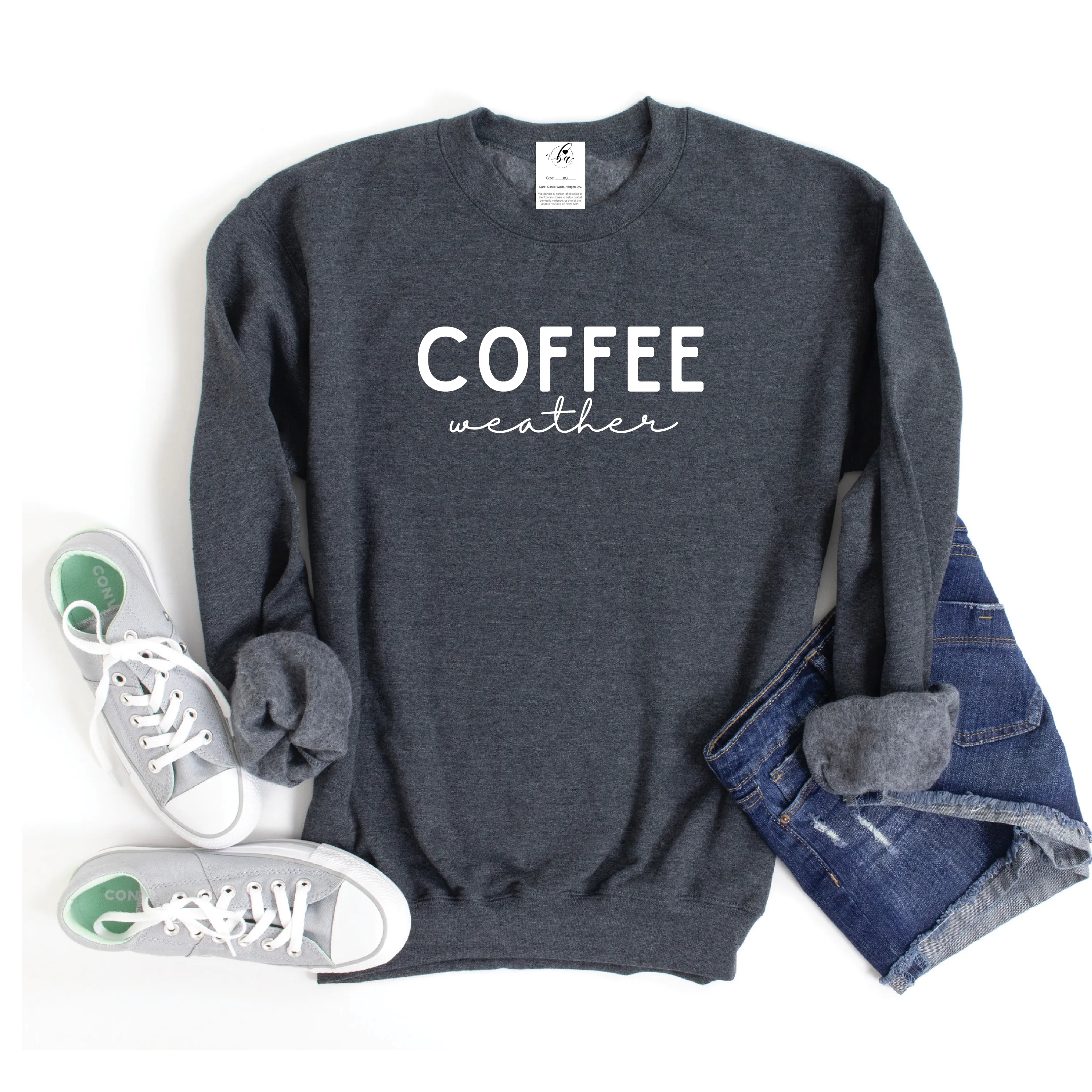 Coffee Weather Cozy Crew Neck Sweater