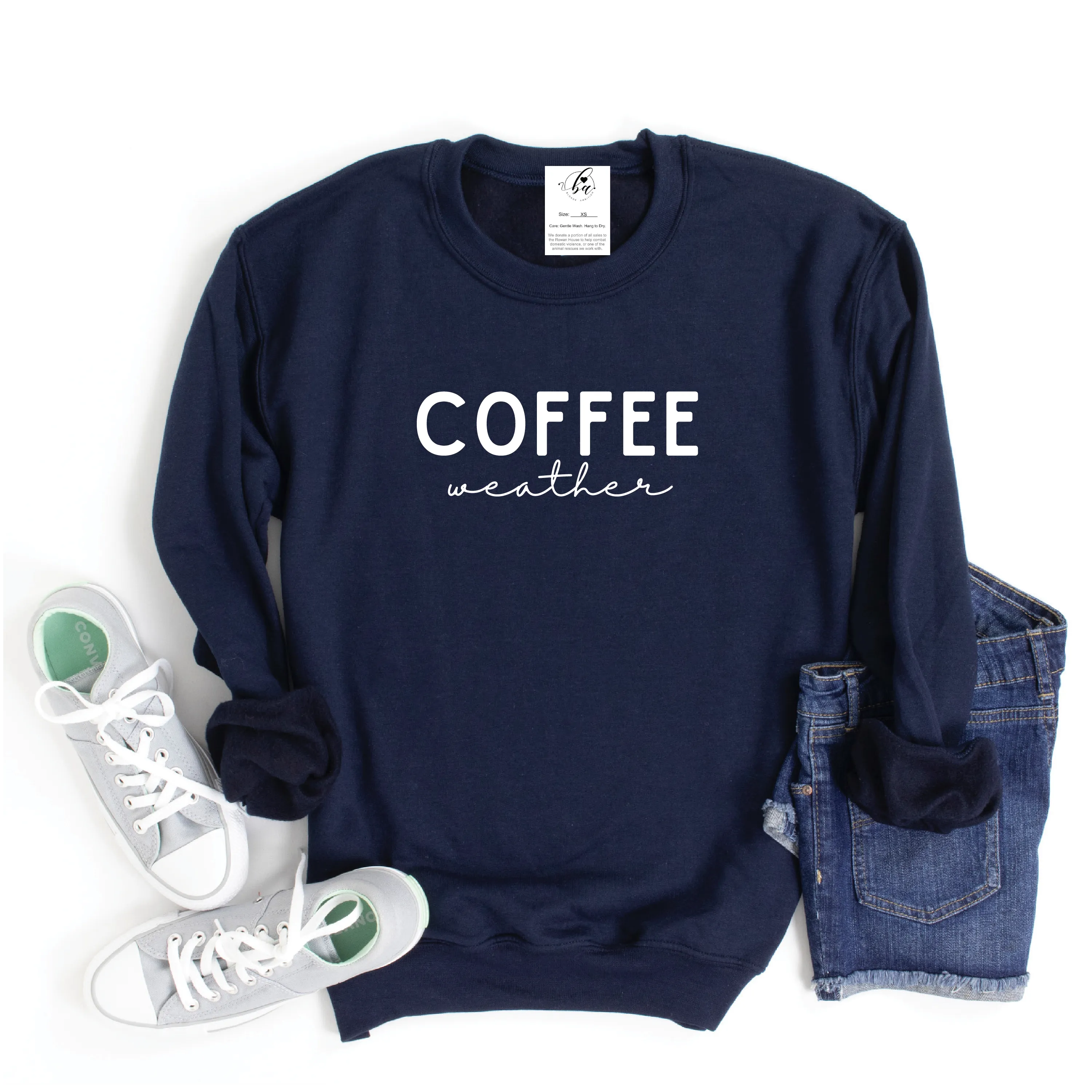 Coffee Weather Cozy Crew Neck Sweater