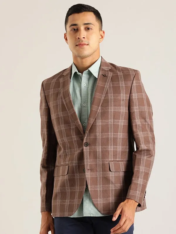 Constructed Checked Casual Blazer