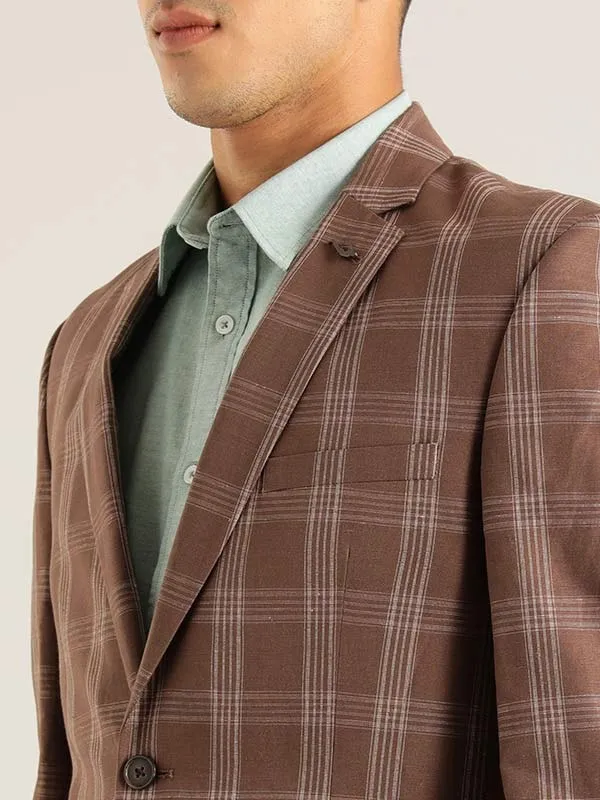 Constructed Checked Casual Blazer