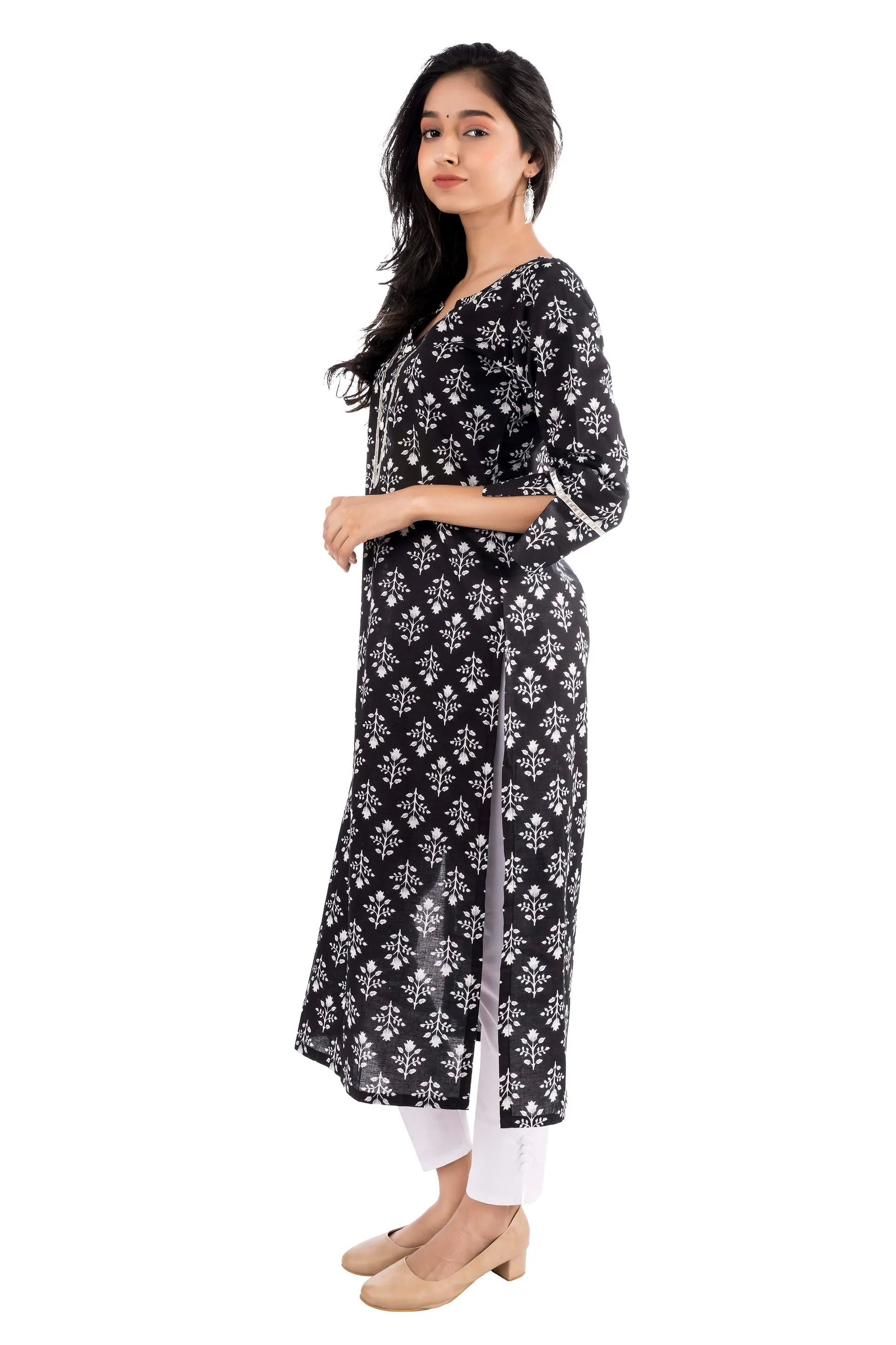 Cotton floral printed kurti