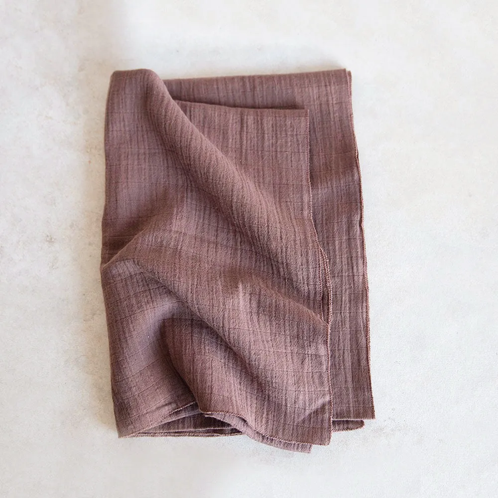 Cotton Table Throw - Plum