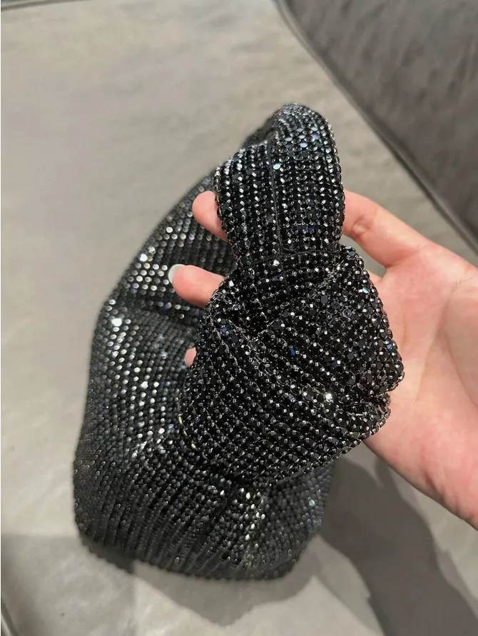 Elegant Evening Clutch with Rhinestone Detailing