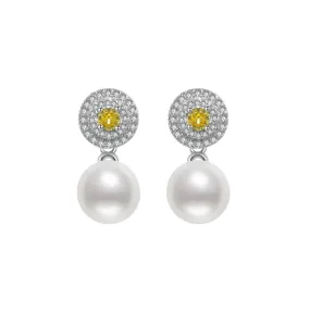 Exquisite Freshwater Pearl Drop Earrings - WE00348