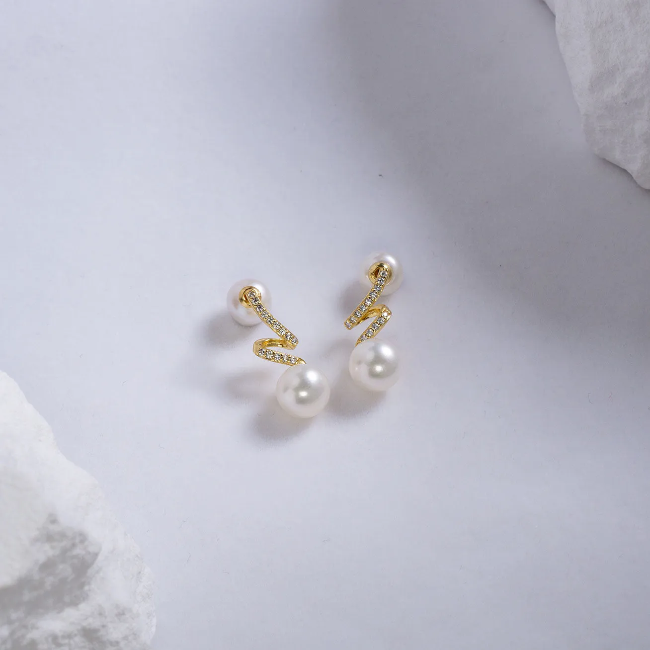 Elegant Freshwater Pearl Earrings WE00576 | S Collection