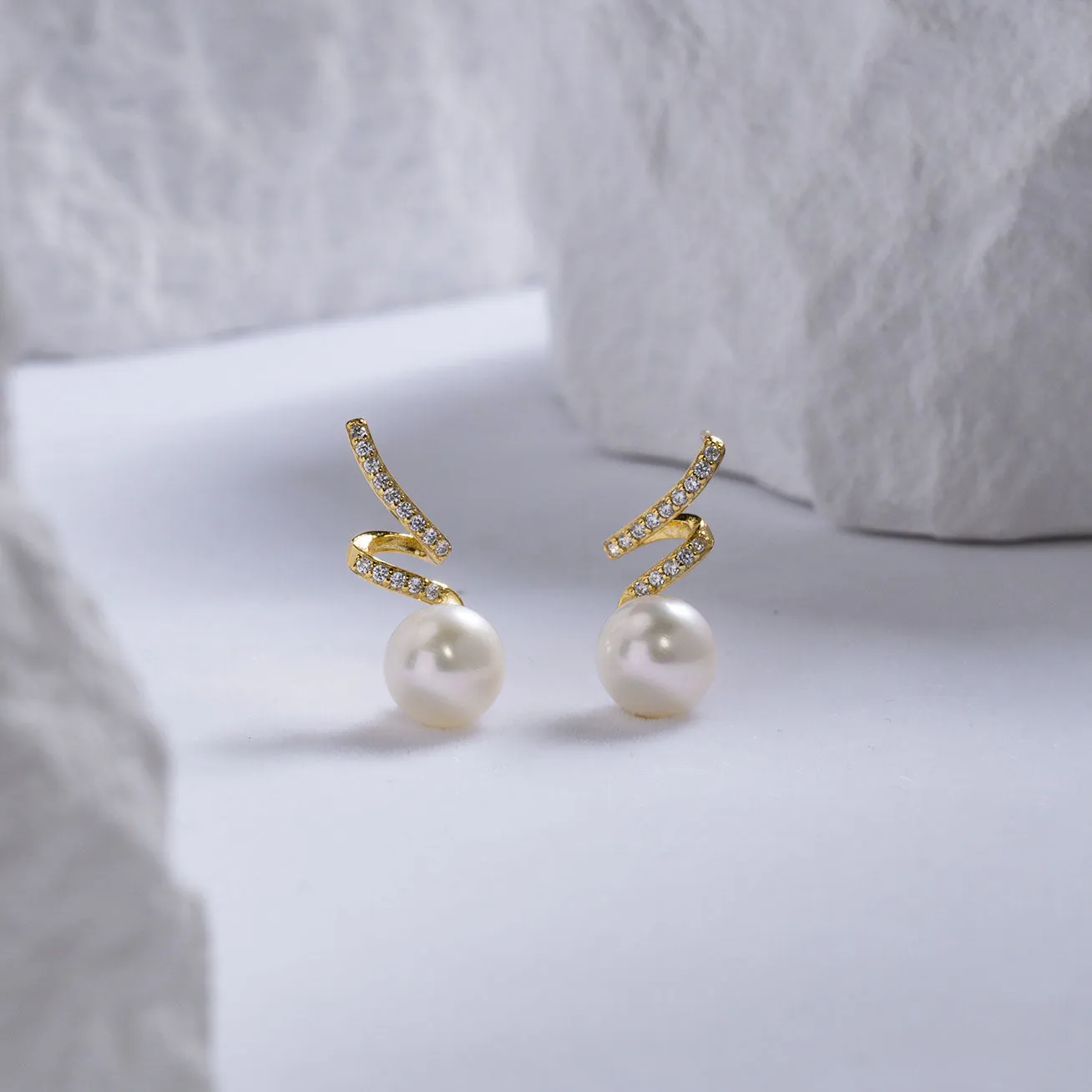 Elegant Freshwater Pearl Earrings WE00576 | S Collection