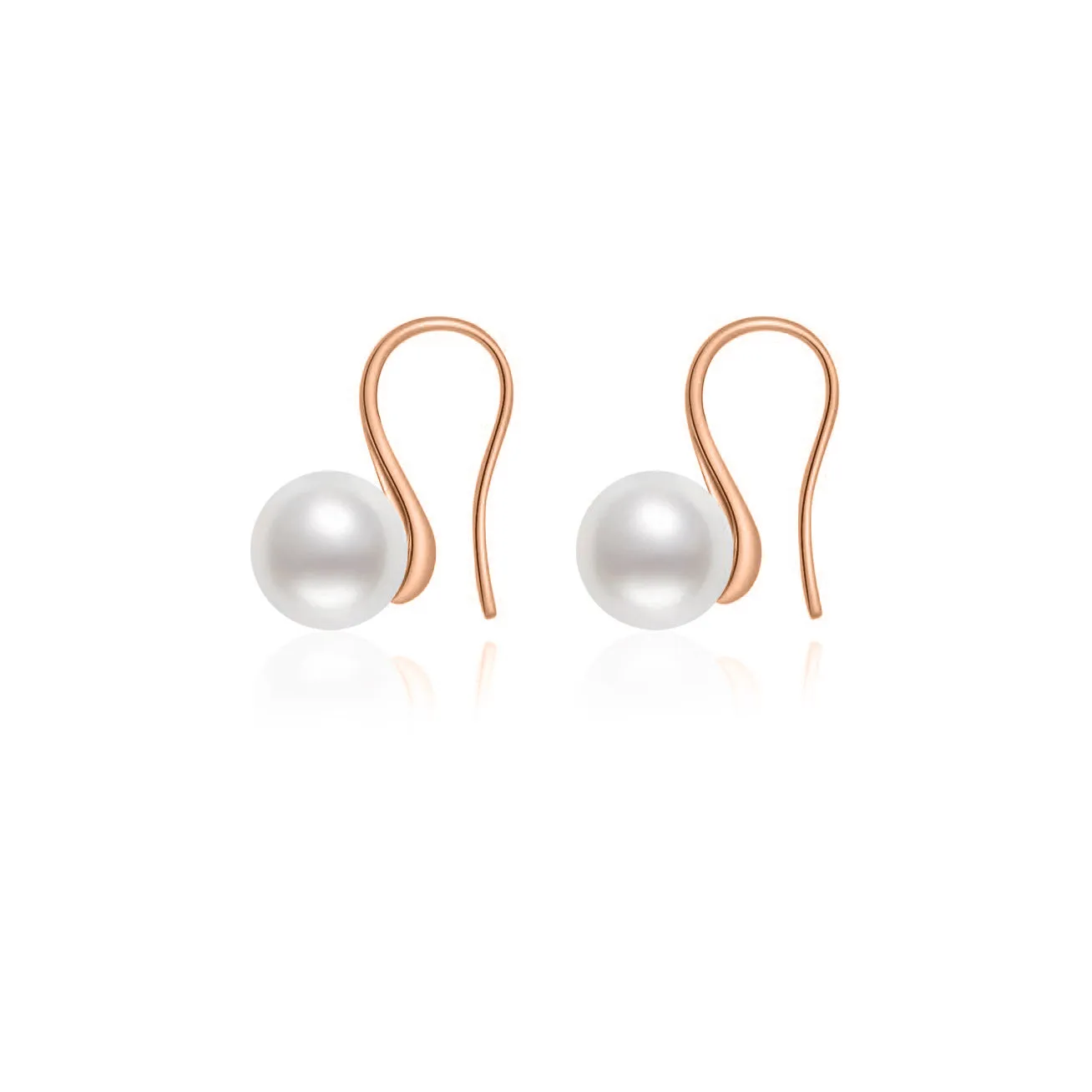 Elegant Freshwater Semi Round Pearl Earrings WE00441