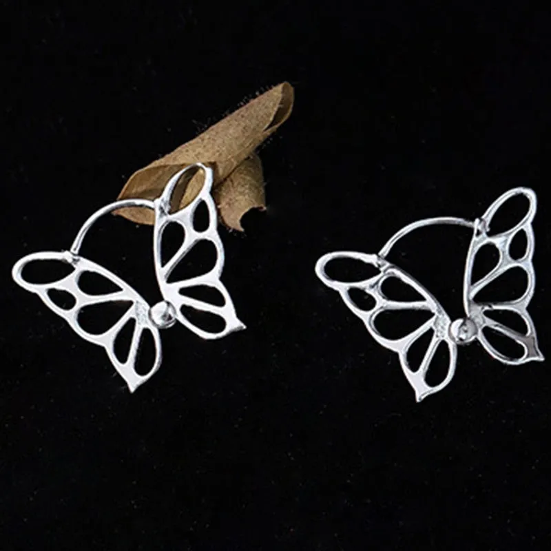 Elegant S925 Silver Butterfly Earrings