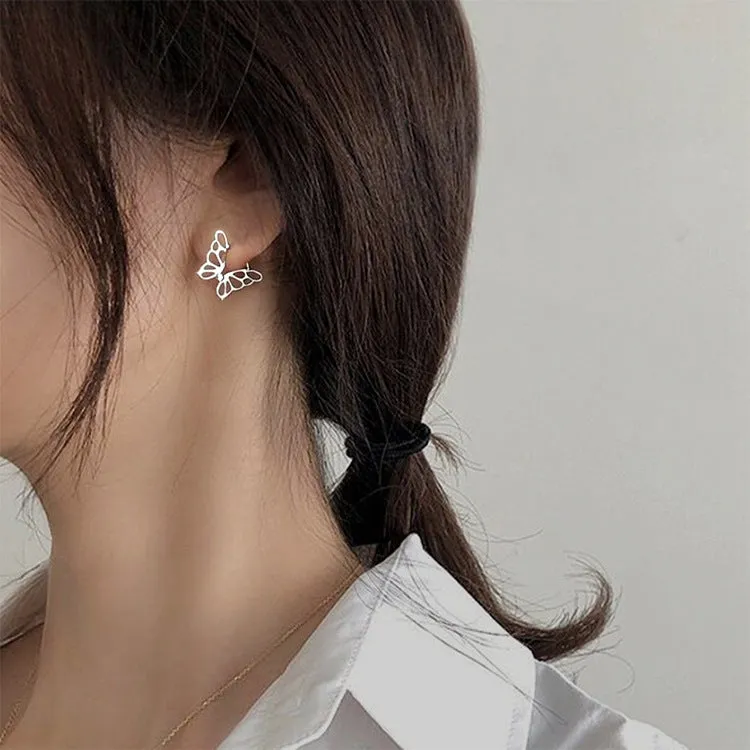 Elegant S925 Silver Butterfly Earrings